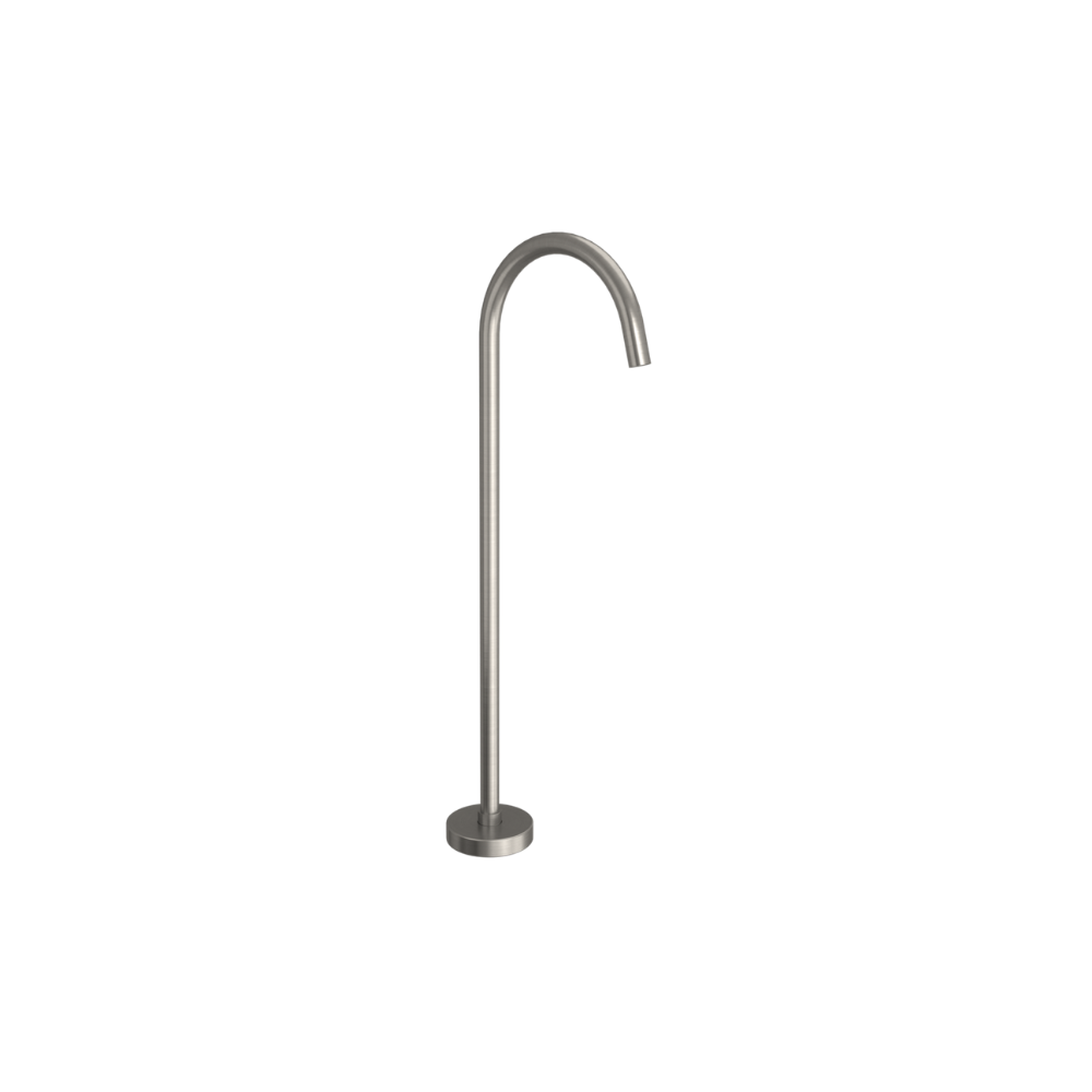 Riva Round Freestanding Bath Spout – Brushed Nickel