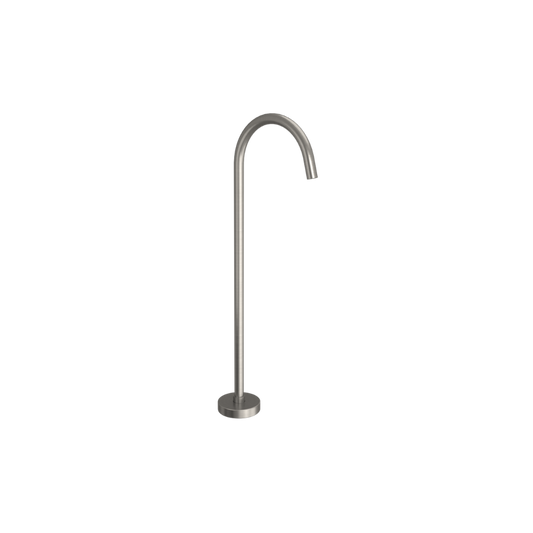 Riva Round Freestanding Bath Spout – Brushed Nickel