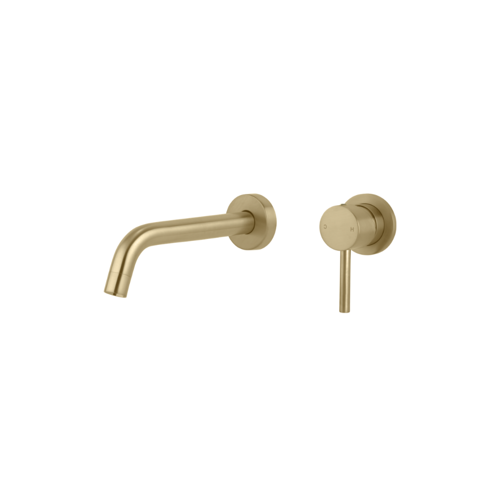 Riva Curved Spout And Mixer – Champagne Gold